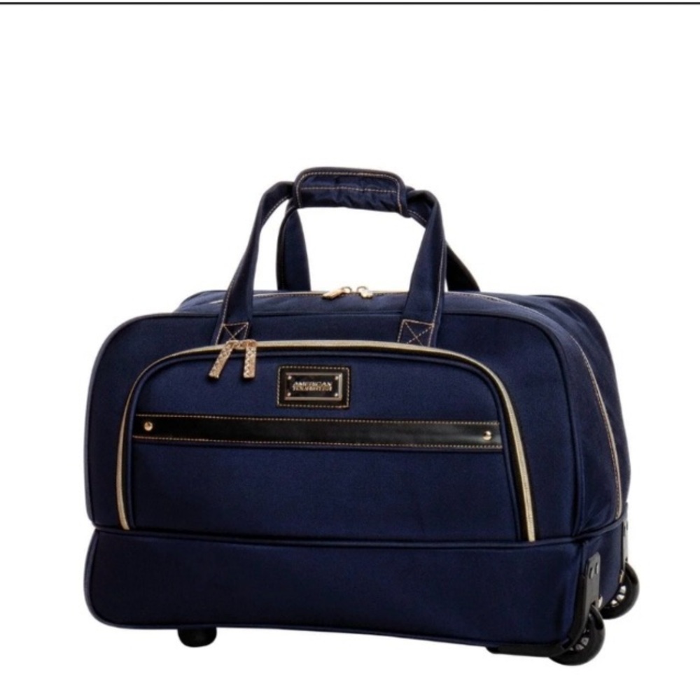 American Tourister Navy Rolling Duffel Bag